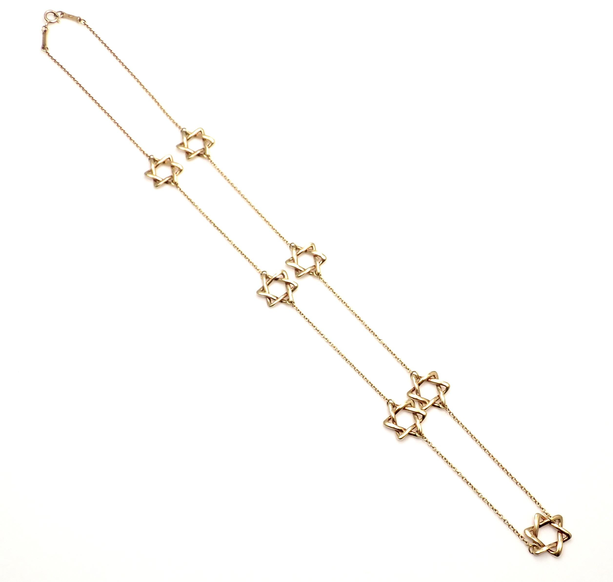 18k Yellow Gold Star Of David Necklace by Elsa Peretti for Tiffany & Co.
Details:
Length: 18