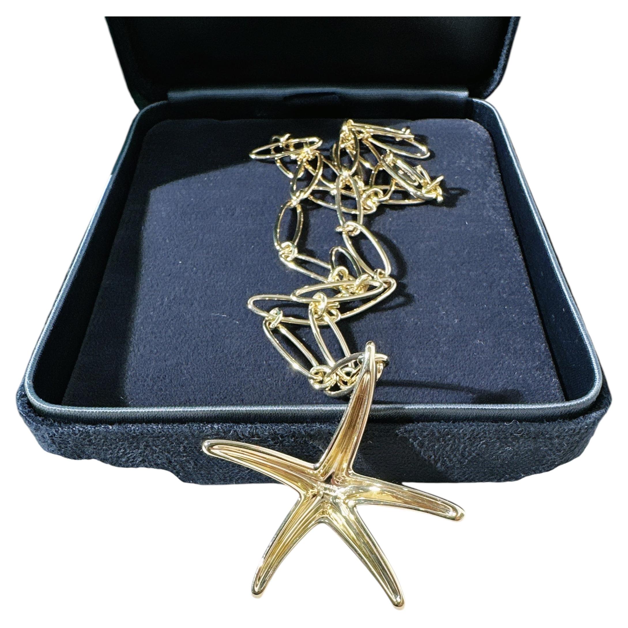 Tiffany & Co. Elsa Peretti Starfish 18K Gold Pendant Necklace