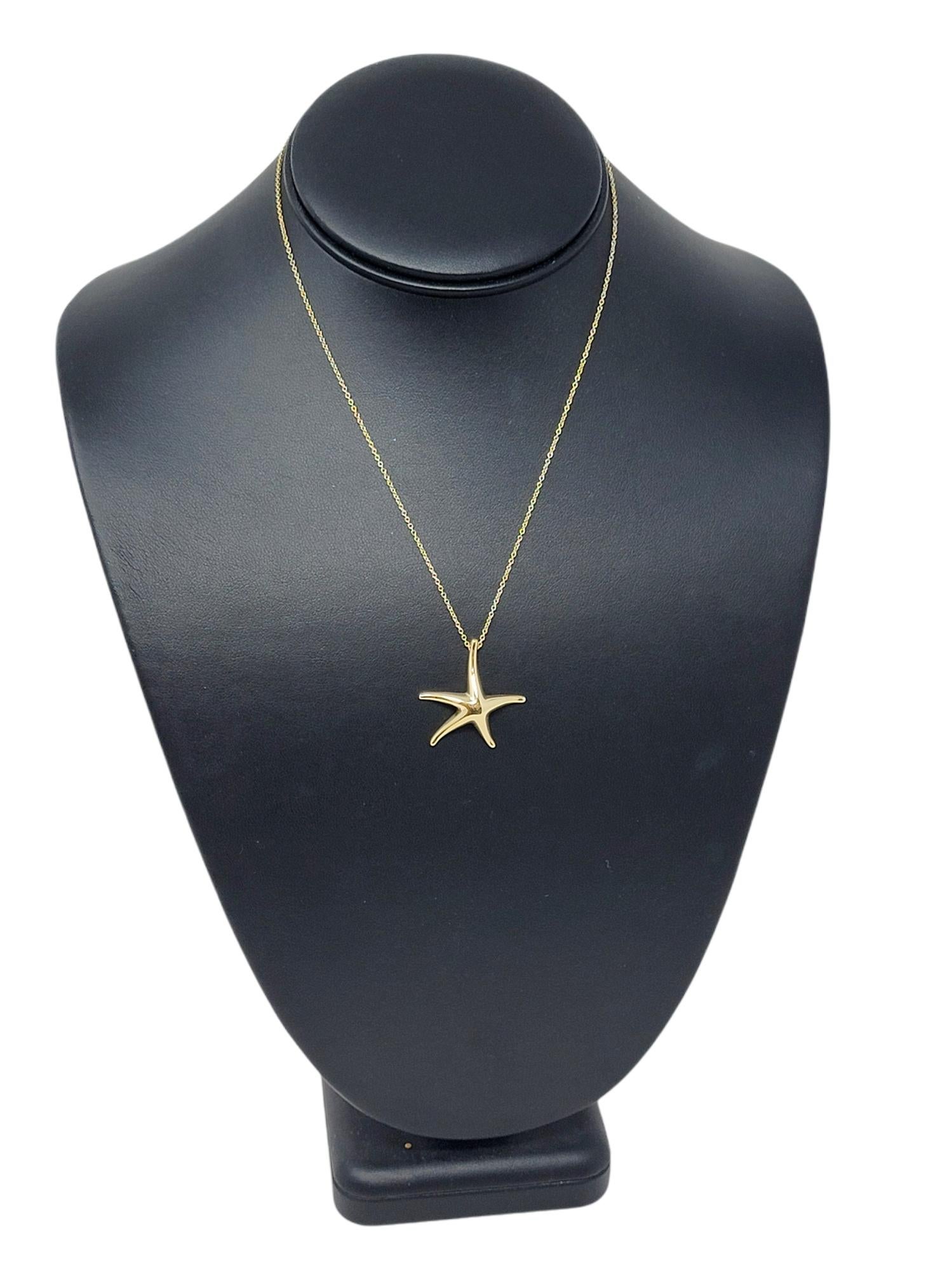 tiffany gold starfish necklace