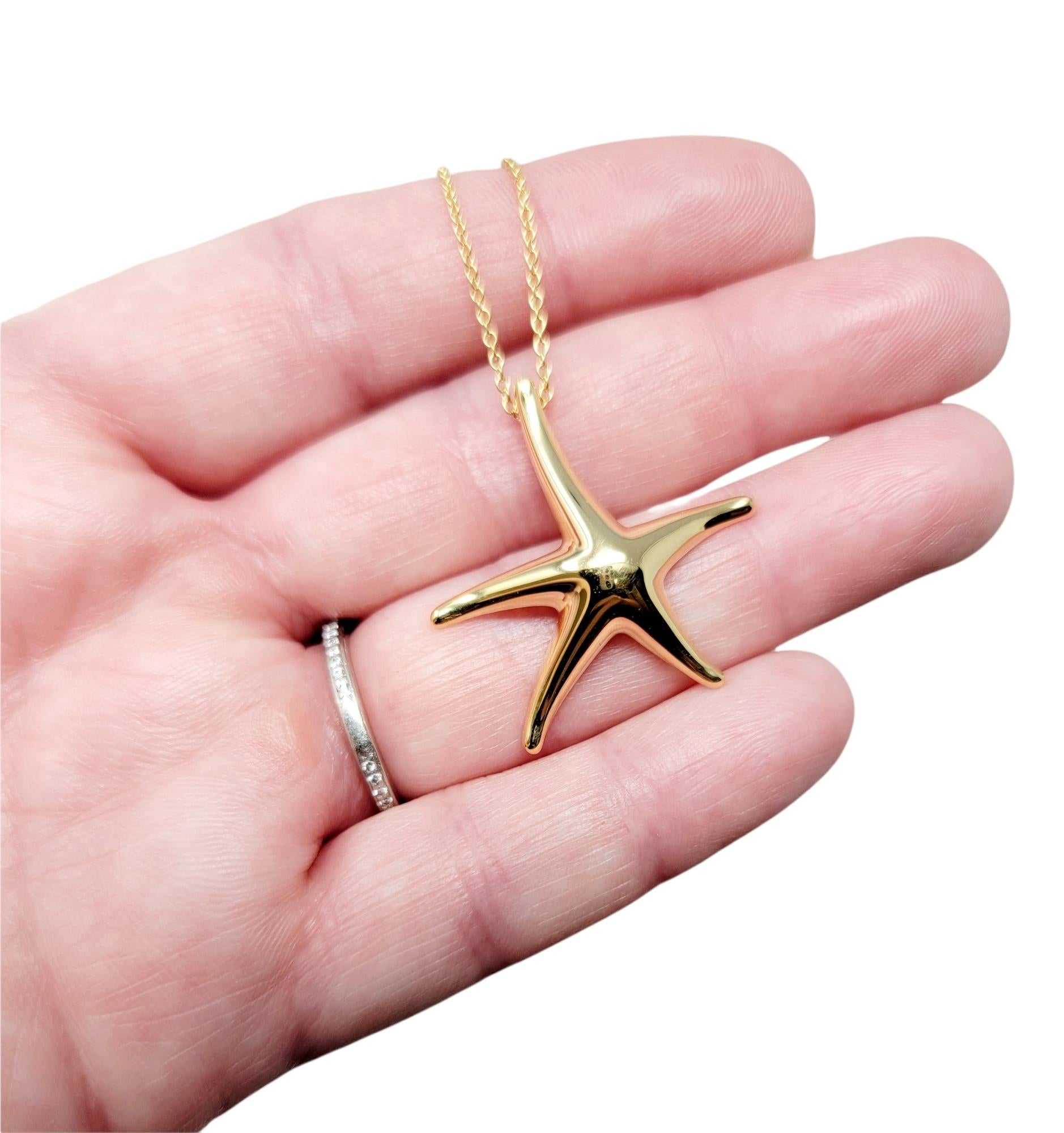 tiffany starfish necklace gold