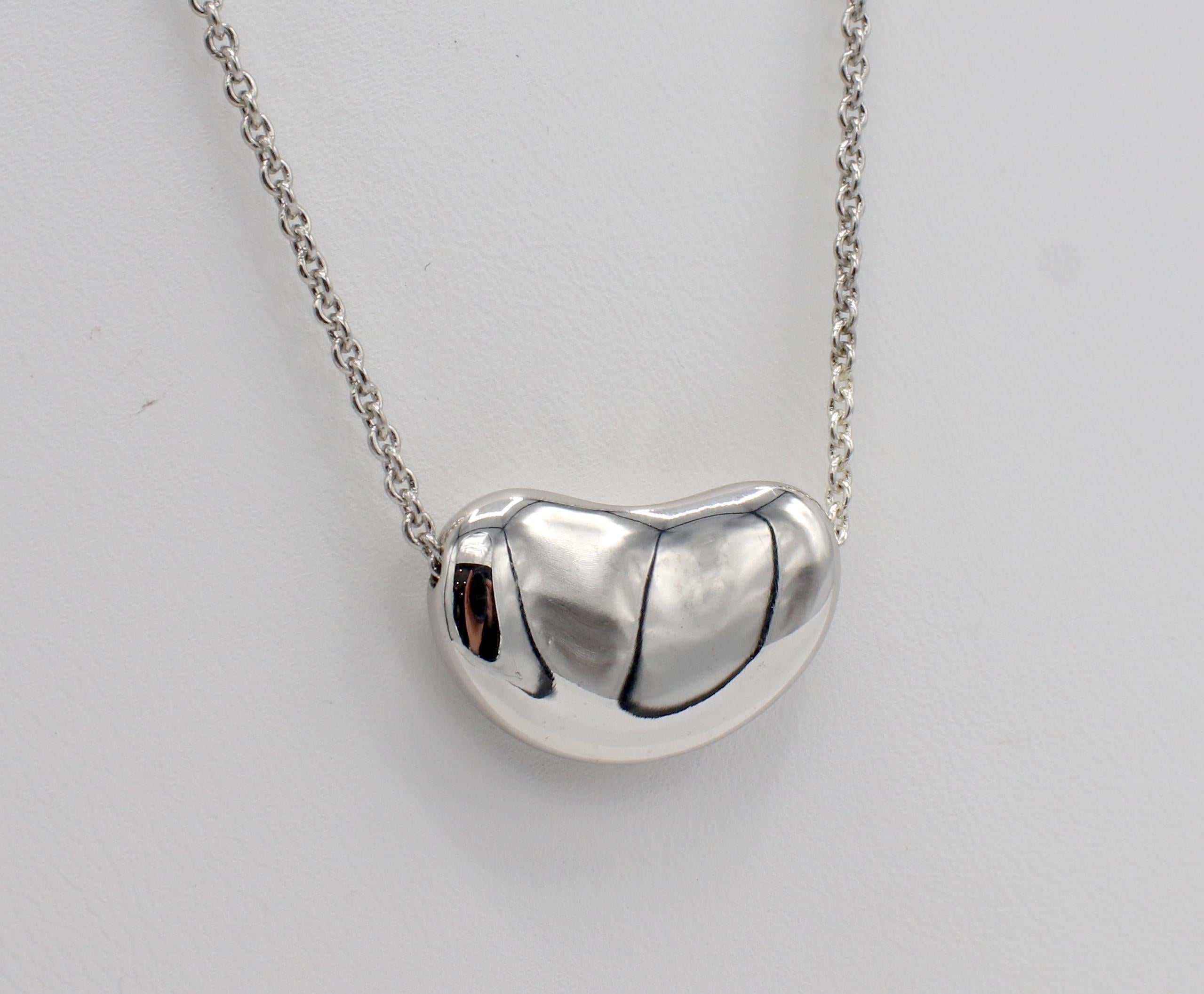 silver bean necklace