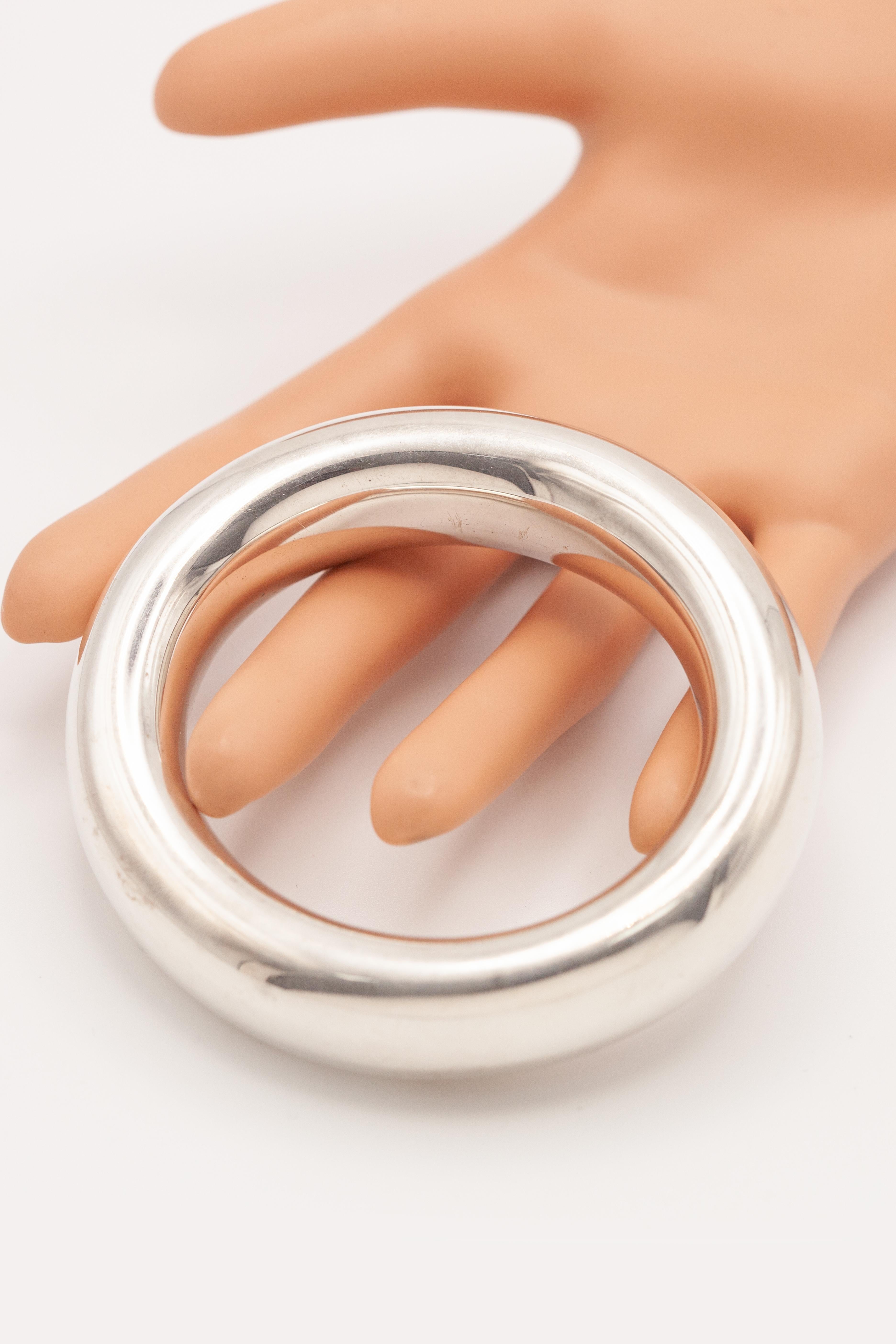 Tiffany & Co Elsa Peretti Sterling Doughnut Bangle en venta 3