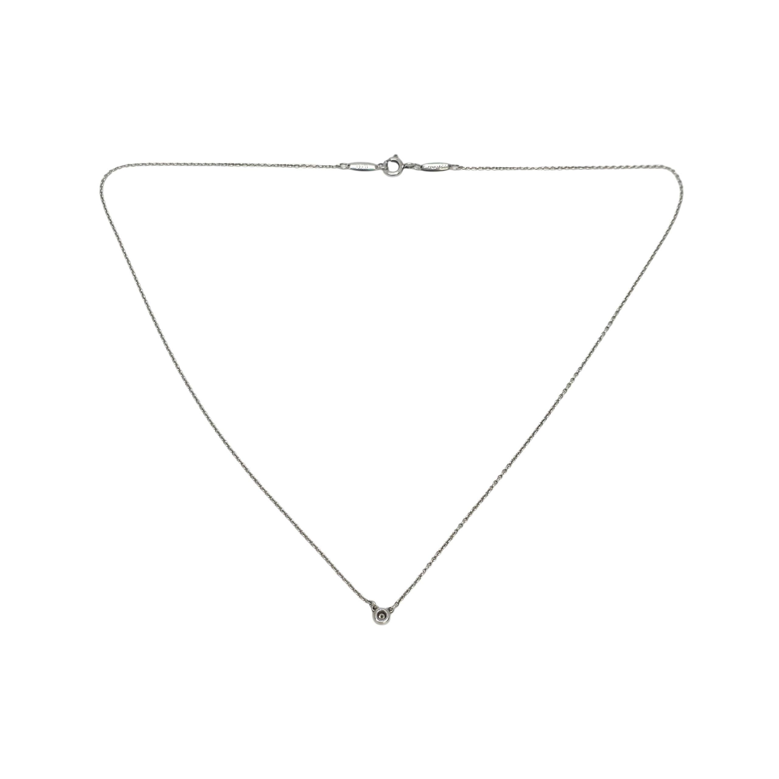 Tiffany & Co. Elsa Peretti for Tiffany & Co. in argento 925, con un diamante singolo di 0,03ct. In condizioni buone in vendita a Washington Depot, CT