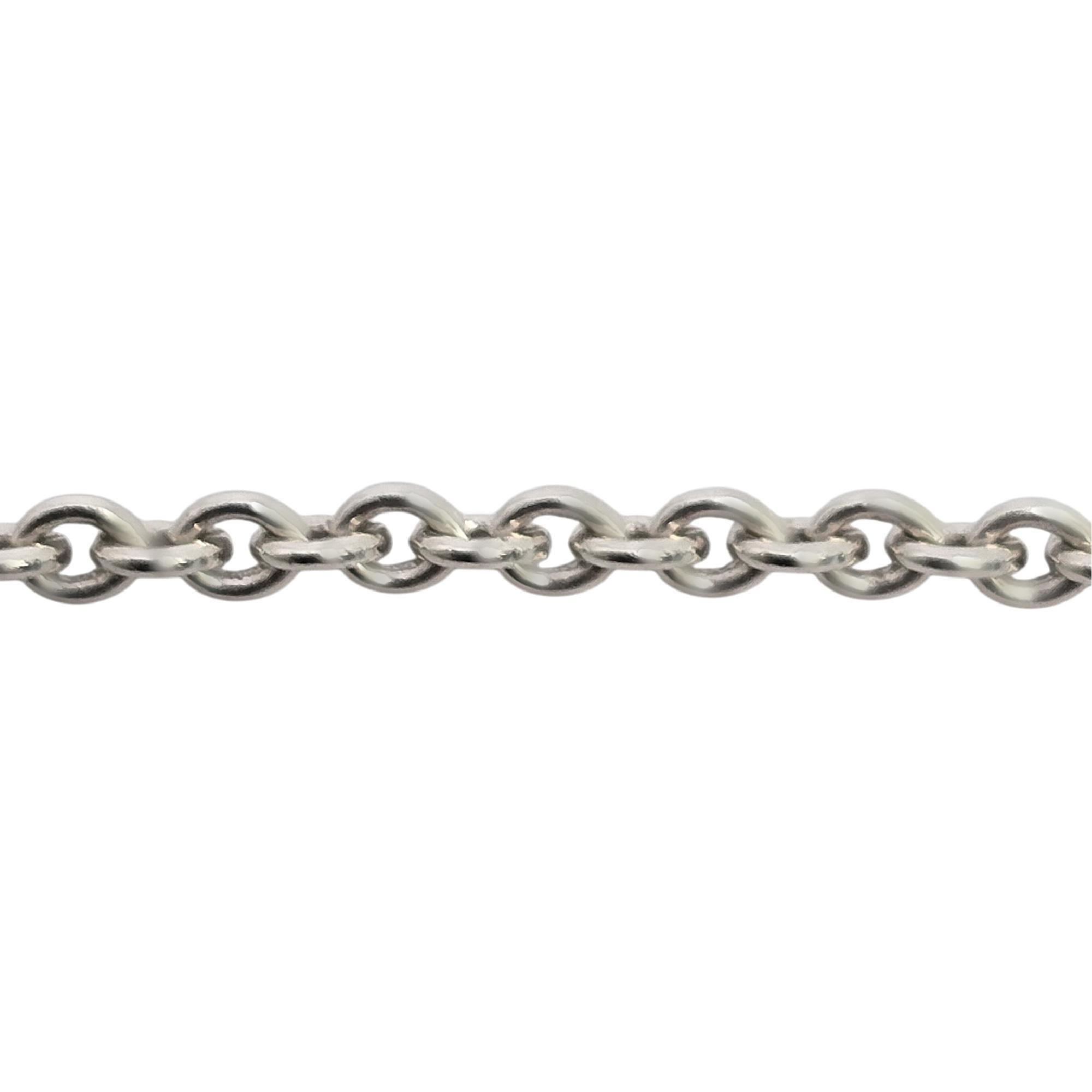 Tiffany & Co Elsa Peretti Sterling Silver 11mm Open Heart Bracelet w/Pouch 20980 For Sale 2