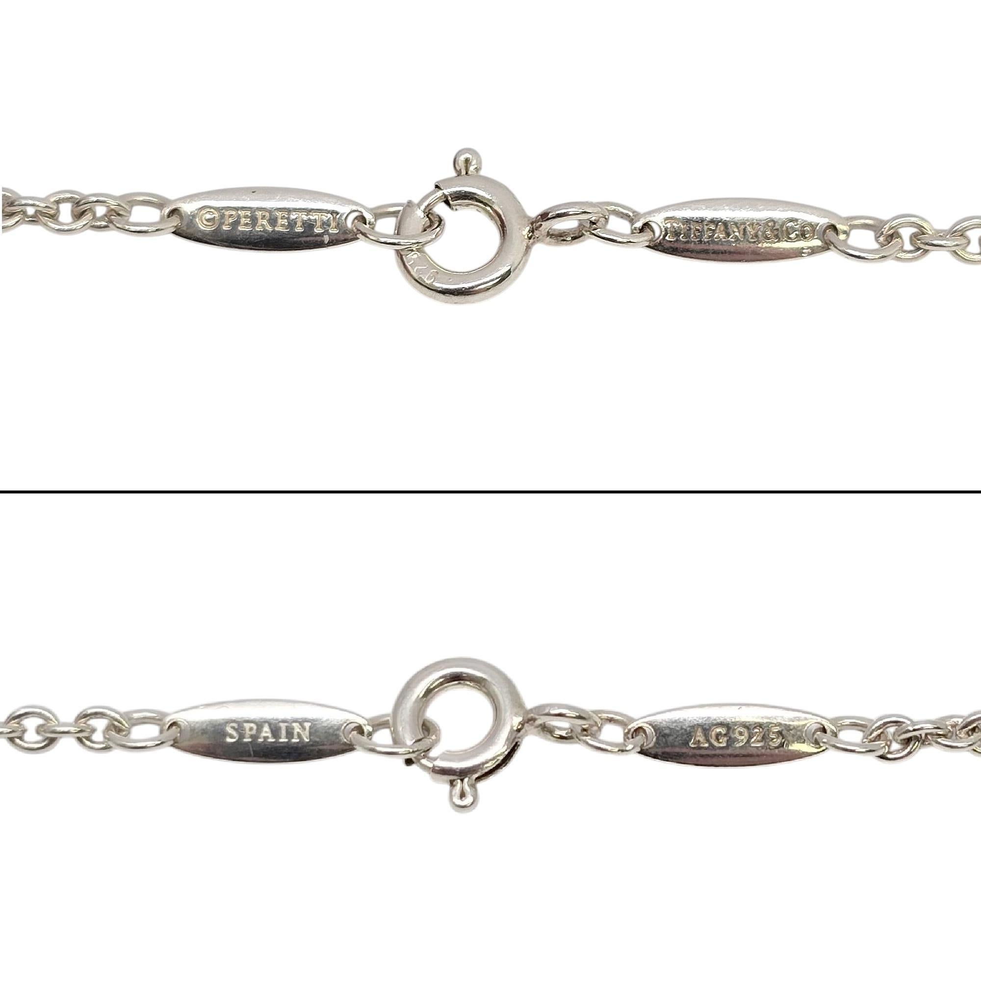 Tiffany & Co Elsa Peretti Sterling Silver 11mm Open Heart Bracelet w/Pouch 20980 For Sale 3