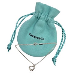 Tiffany & Co Elsa Peretti Sterling Silver 11mm Open Heart Bracelet w/Pouch 20980