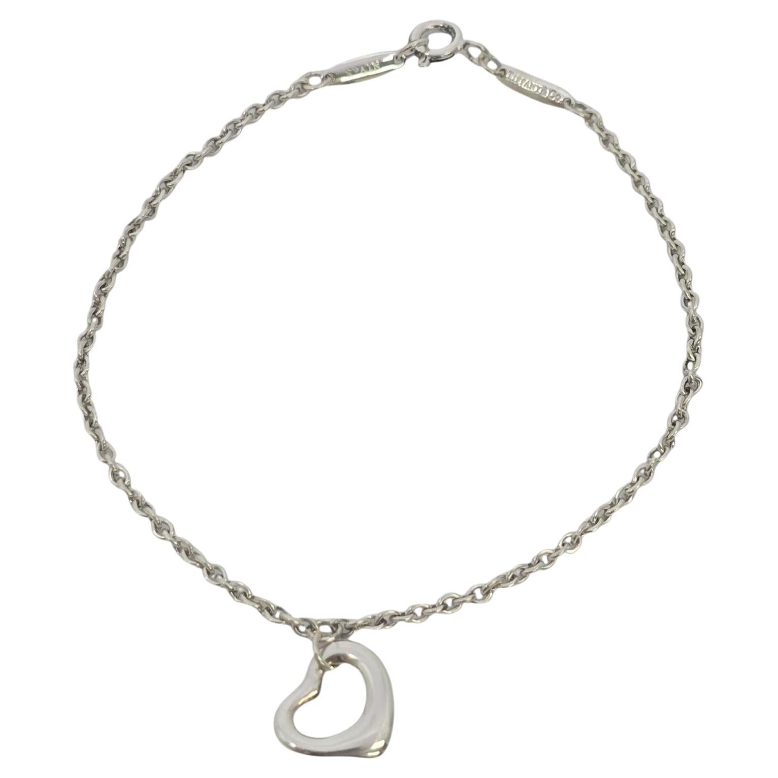 Tiffany & Co. Elsa Peretti for Tiffany & Co. in argento sterling 11mm Bracciale a cuore aperto #22549