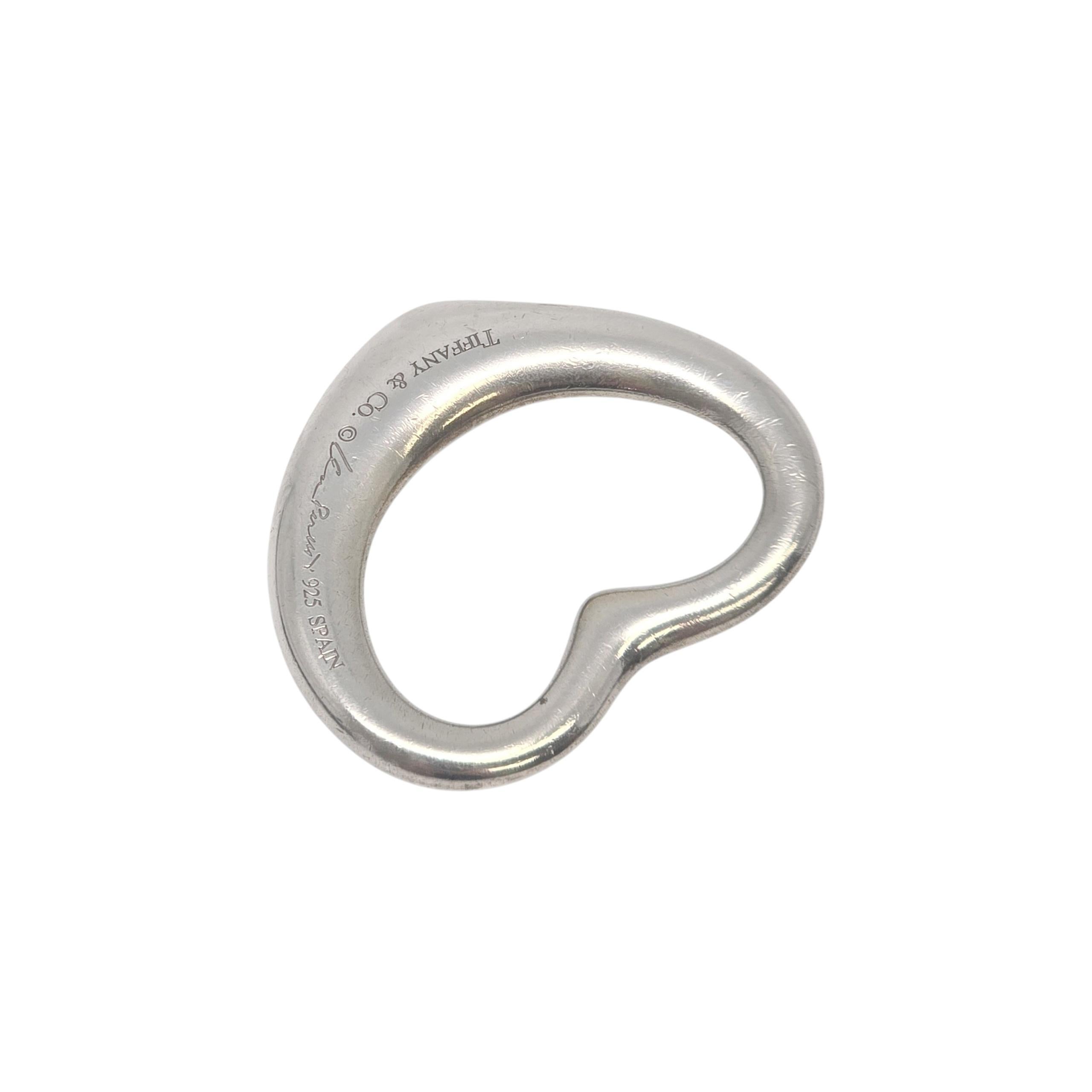 Elsa Peretti for Tiffany & Co. Ciondolo a cuore aperto in argento da 27 mm #22456 in vendita 1