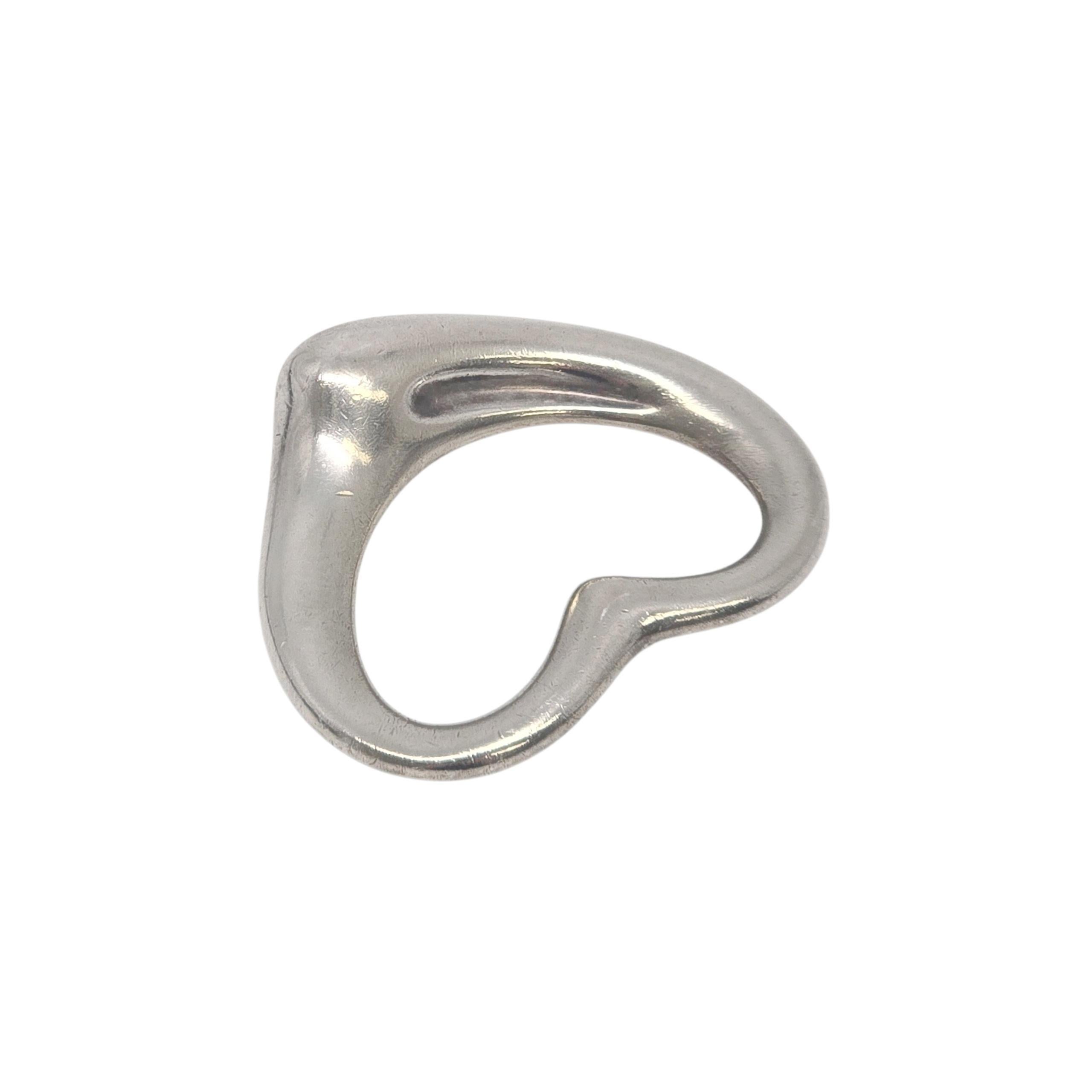 Elsa Peretti for Tiffany & Co. Ciondolo a cuore aperto in argento da 27 mm #22456 in vendita 2
