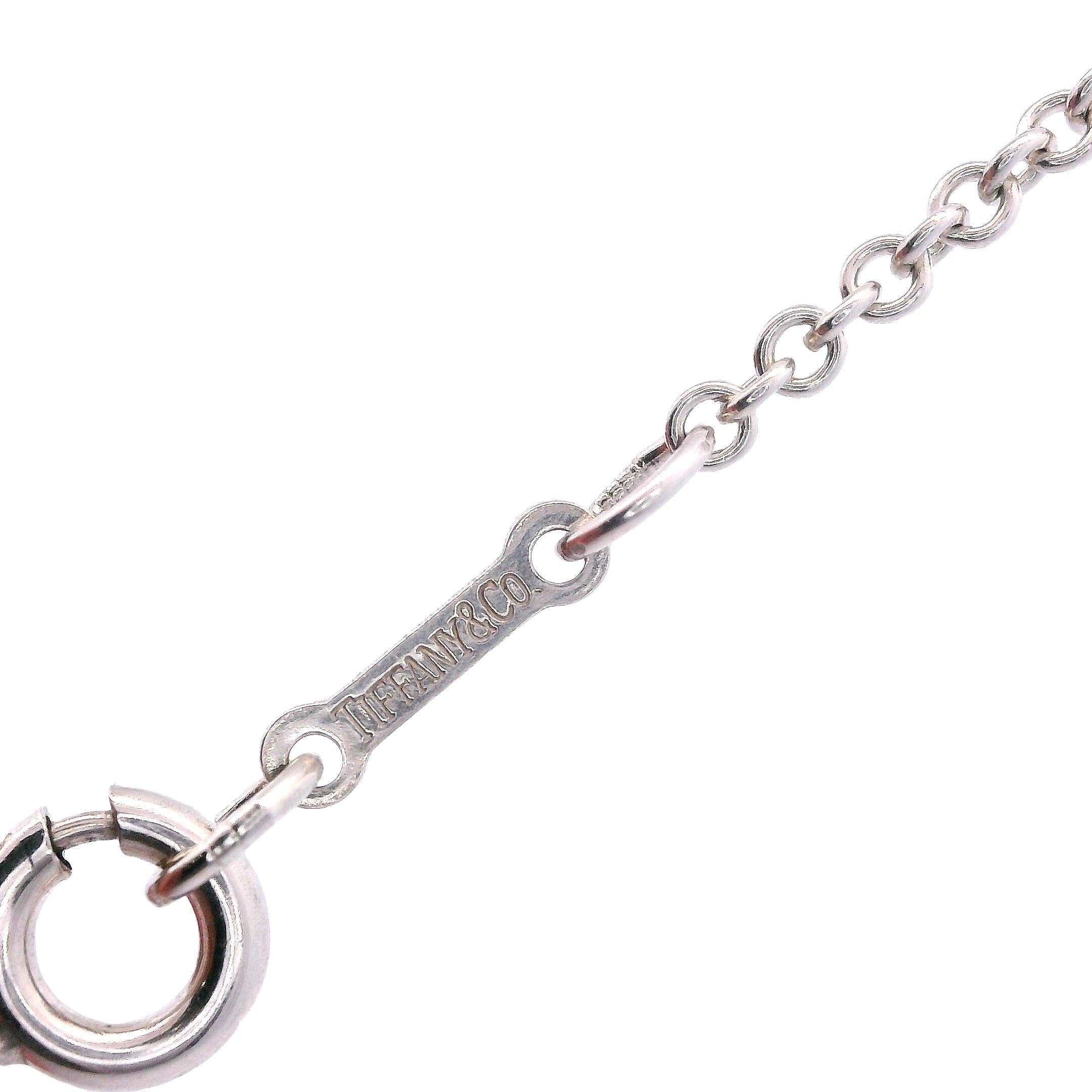 Tiffany & Co. Elsa Peretti - Ciondolo a 3 fagioli in argento sterling - Collana da 16 pollici in vendita 7