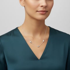 Tiffany & Co. Elsa Peretti Sterling Silver 3 Bean Pendant 16" Necklace