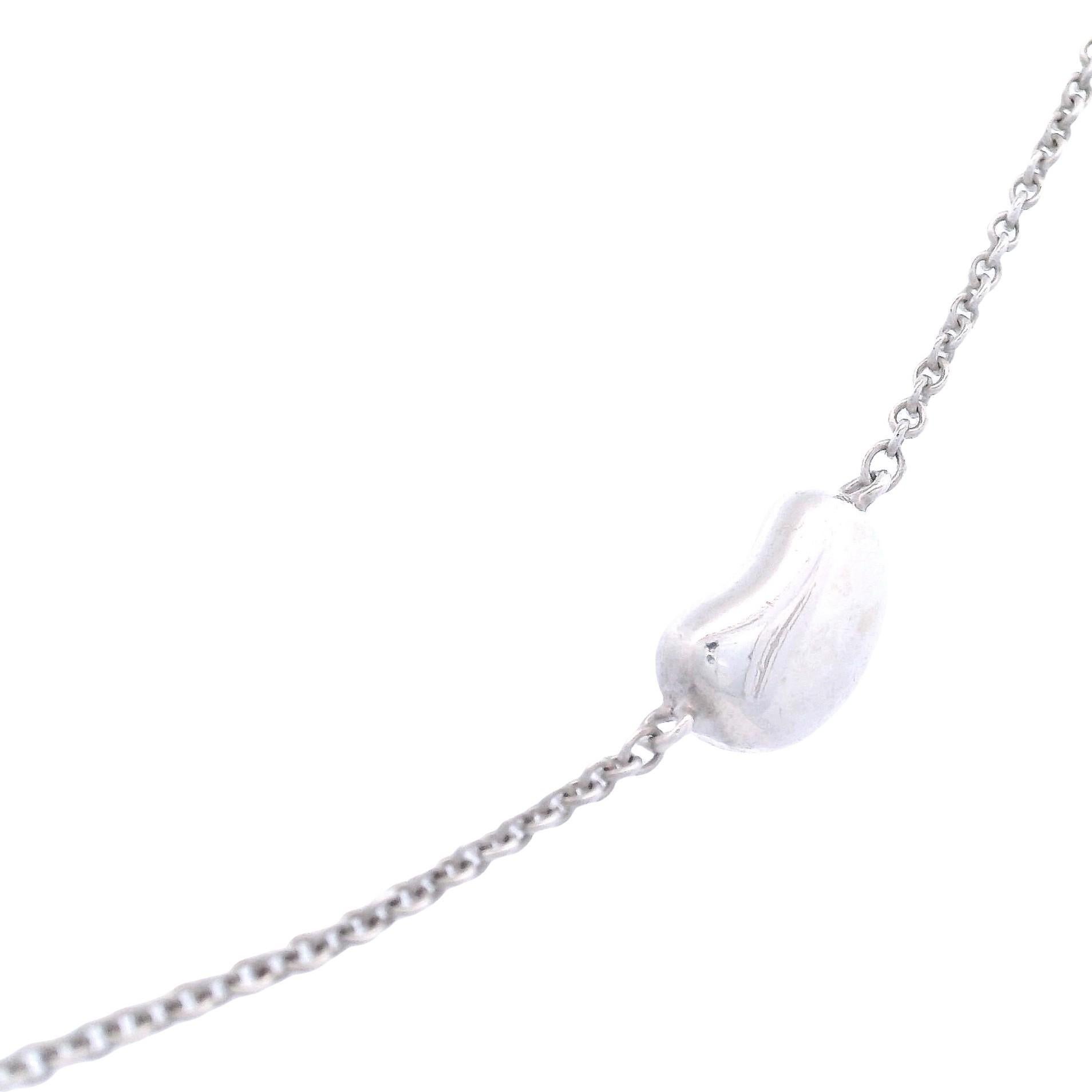 Tiffany & Co. Elsa Peretti - Ciondolo a 3 fagioli in argento sterling - Collana da 16 pollici in vendita 2
