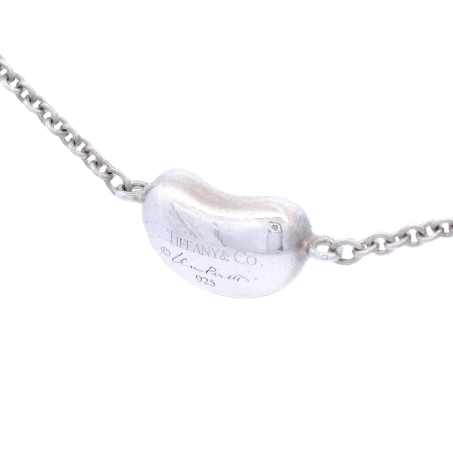 Tiffany & Co. Elsa Peretti - Ciondolo a 3 fagioli in argento sterling - Collana da 16 pollici in vendita 4
