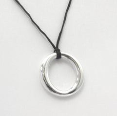 TIFFANY & Co. Elsa Peretti Sterling Silver 35mm Sevillana Pendant Necklace