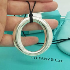 TIFFANY & Co. Elsa Peretti Sterling Silver 50mm Sevillana Pendant Necklace XL