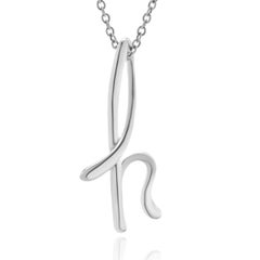 Tiffany & Co. Elsa Peretti Sterling Silver Alphabet H Necklace