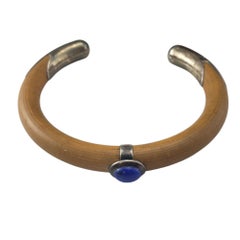 Tiffany & Co. Elsa Peretti, manchette en argent sterling et rotin lapis n° 21016