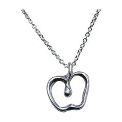 Tiffany & Co. Elsa Peretti Sterling Silver Apple Pendant Necklace