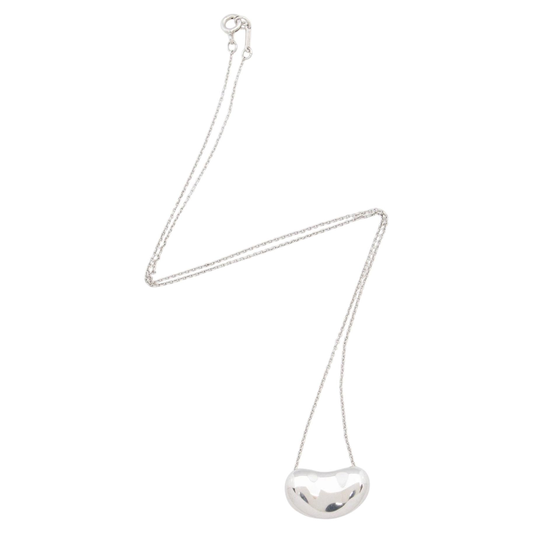 Tiffany & Co. Elsa Peretti Sterling Silver Bean 20mm Necklace