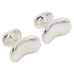 Tiffany & Co. Elsa Peretti Sterling Silver Bean Large Cufflinks