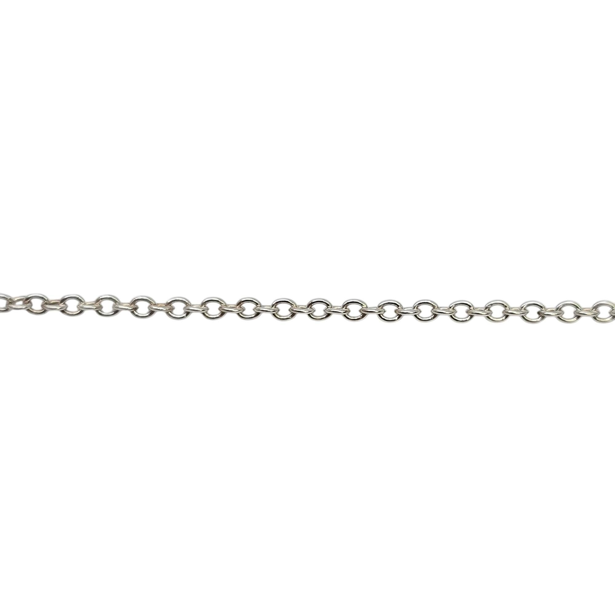 Tiffany & Co Elsa Peretti Sterling Silver Bean Pendant w/Chain Necklace #20140 1