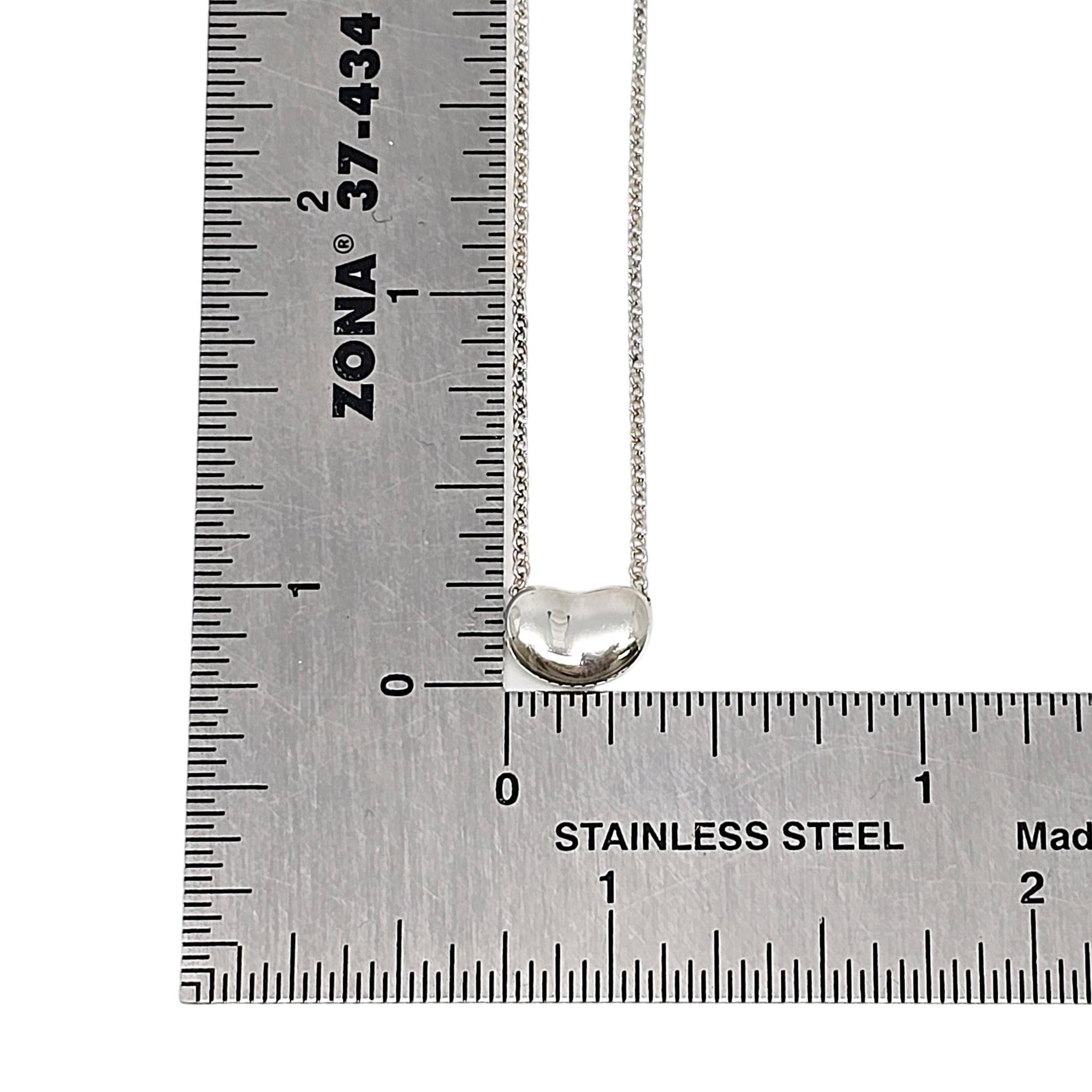 Tiffany & Co Elsa Peretti Sterling Silver Bean Pendant w/Chain Necklace #20140 4