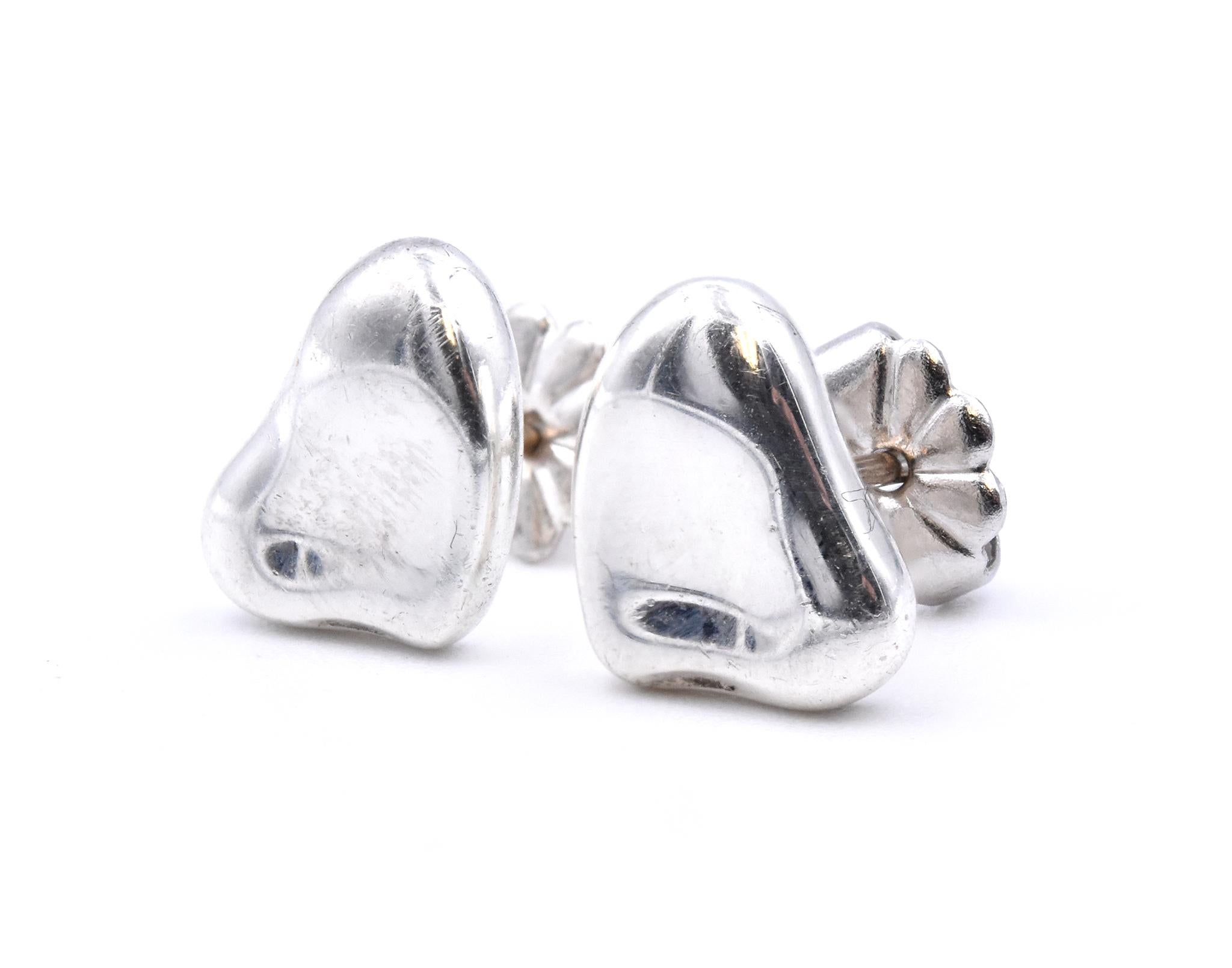 tiffany bean earrings silver