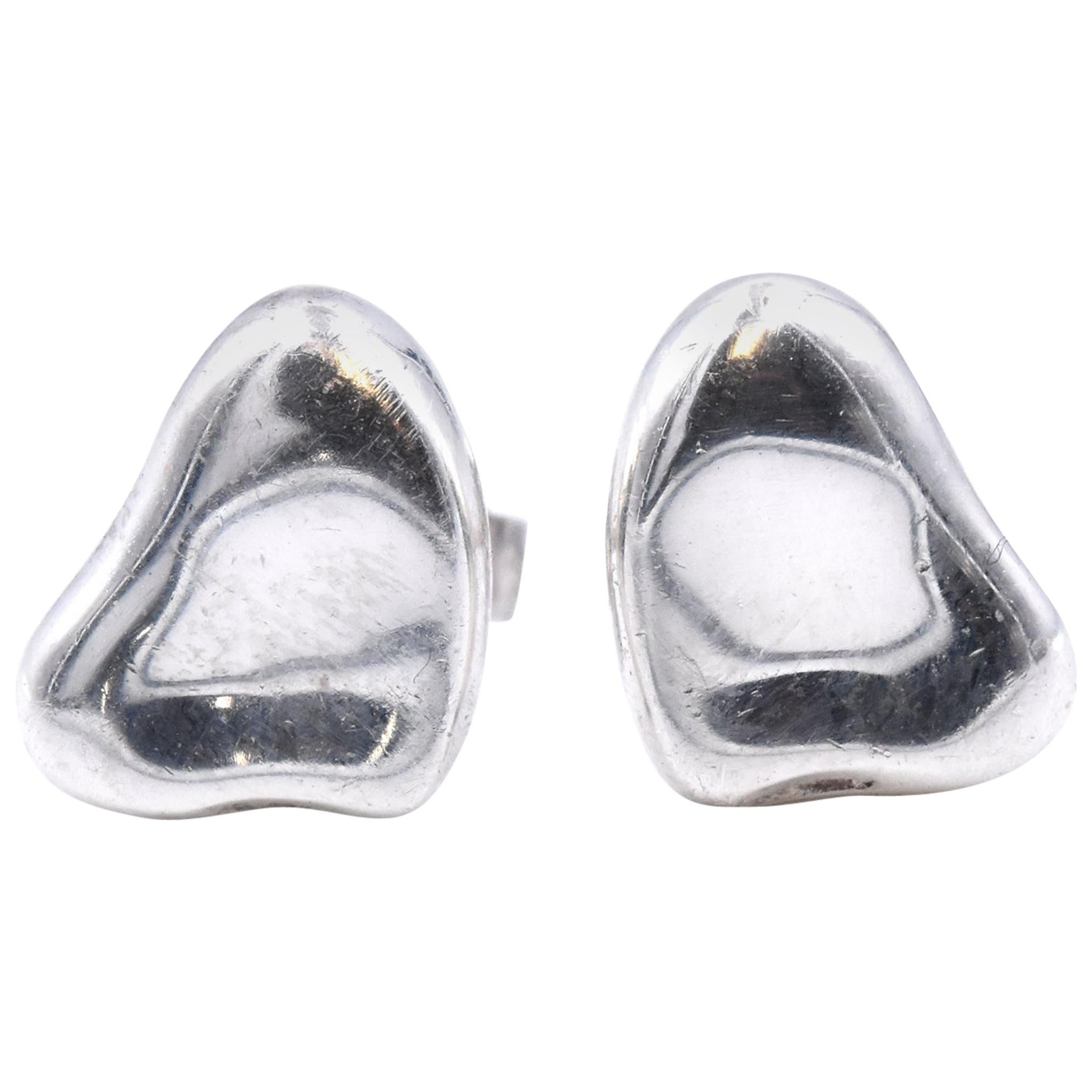 tiffany silver stud earrings