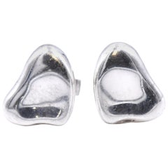 Tiffany & Co. Elsa Peretti Sterling Silver Bean Stud Earrings