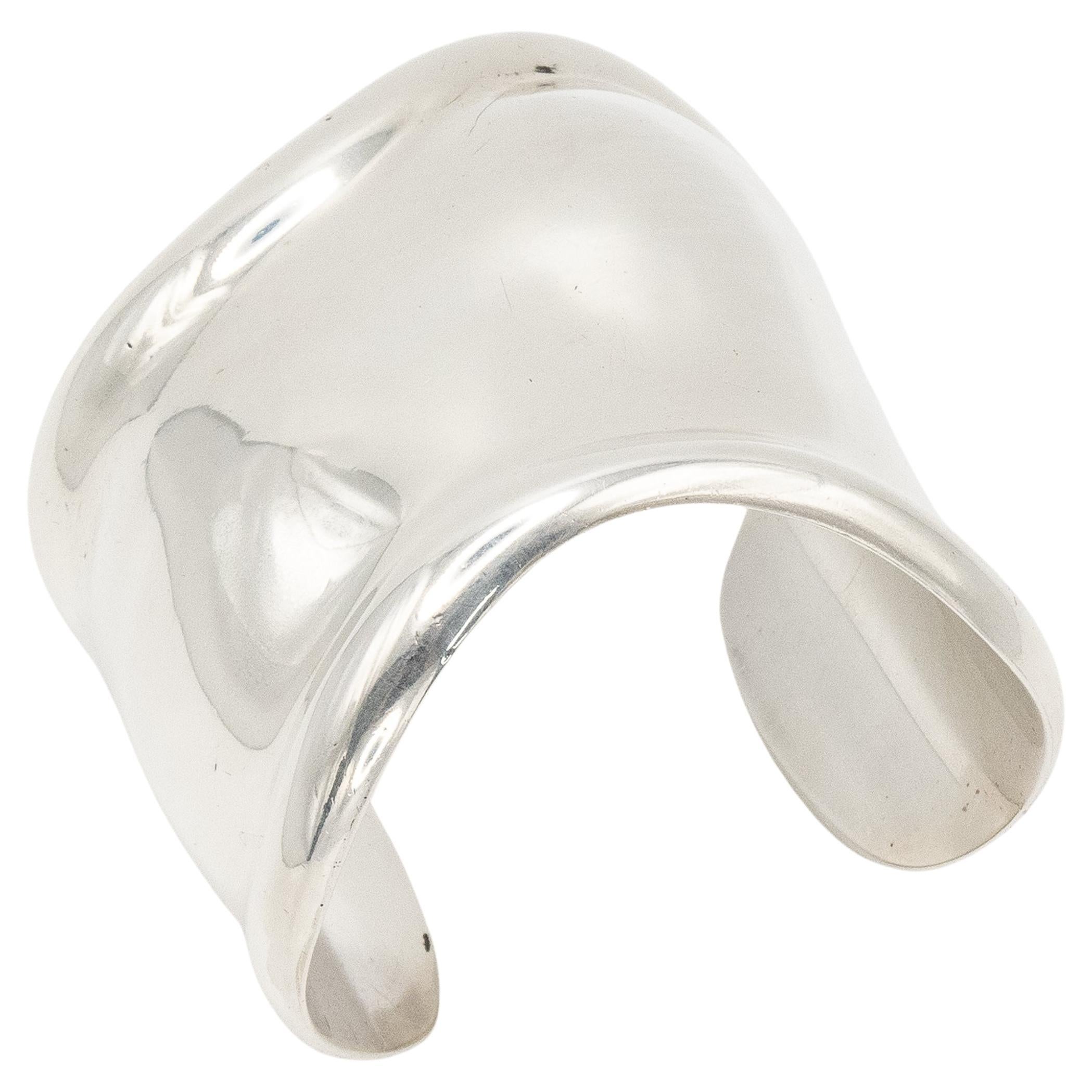 Tiffany & Co. Elsa Peretti Sterling Silver Bone Cuff Bangle