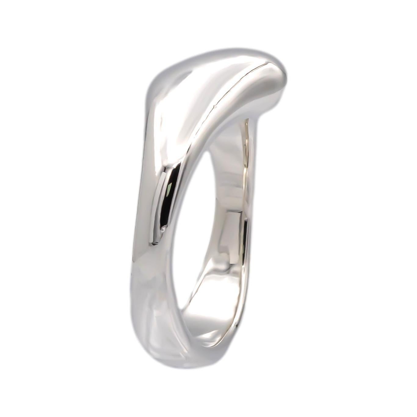 Contemporary Tiffany & Co. Elsa Peretti Sterling Silver Cat Island Ring Size 7.5
