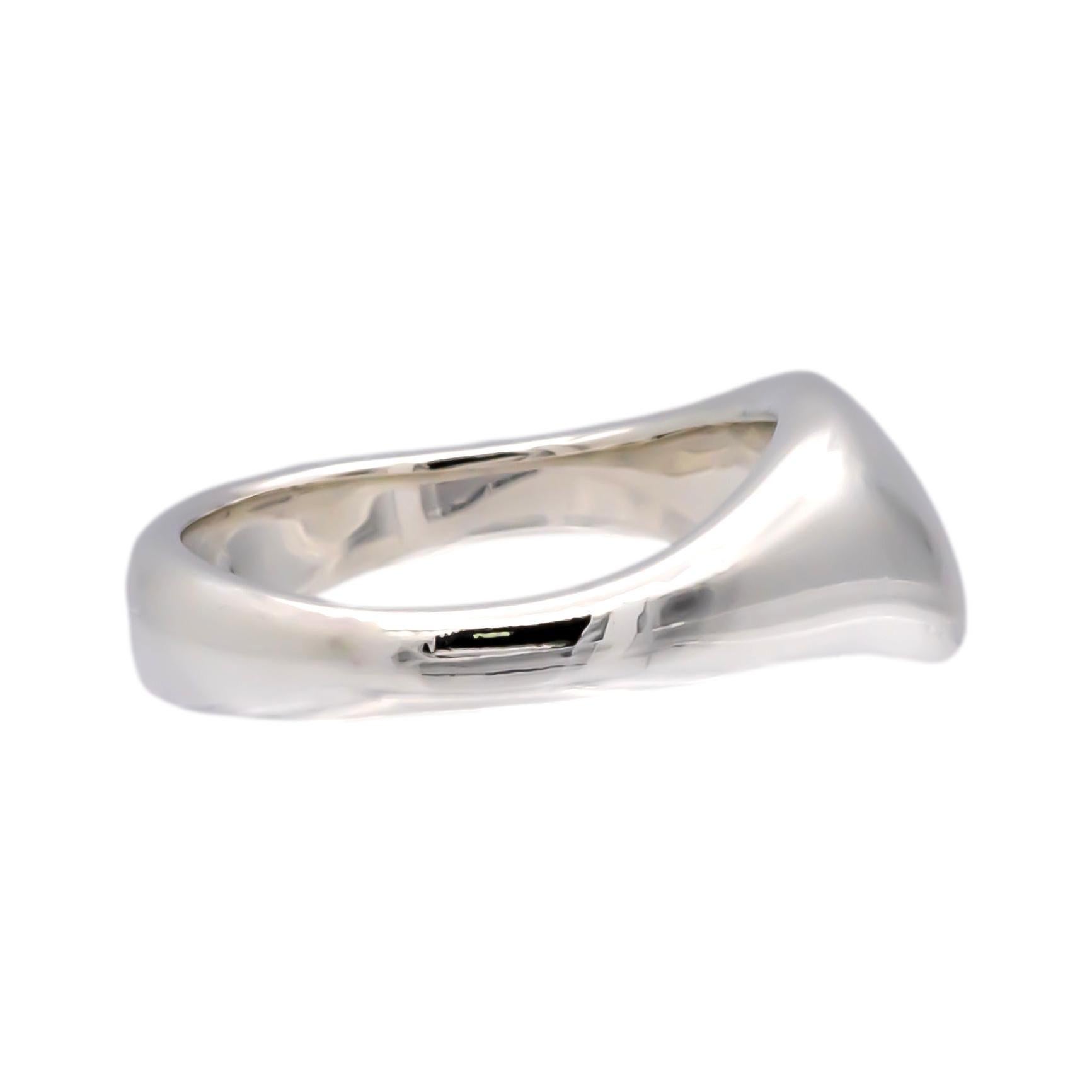 Tiffany & Co. Elsa Peretti Sterling Silver Cat Island Ring Size 7.5 1