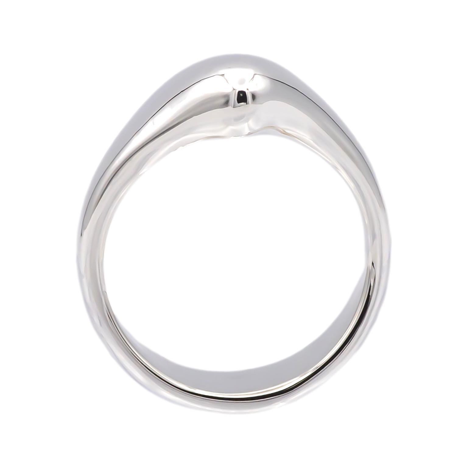 Tiffany & Co. Elsa Peretti Sterling Silver Cat Island Ring Size 7.5 4