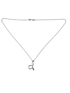 Tiffany & Co. Elsa Peretti Collier pendentif "D" en argent sterling avec pochette #24525