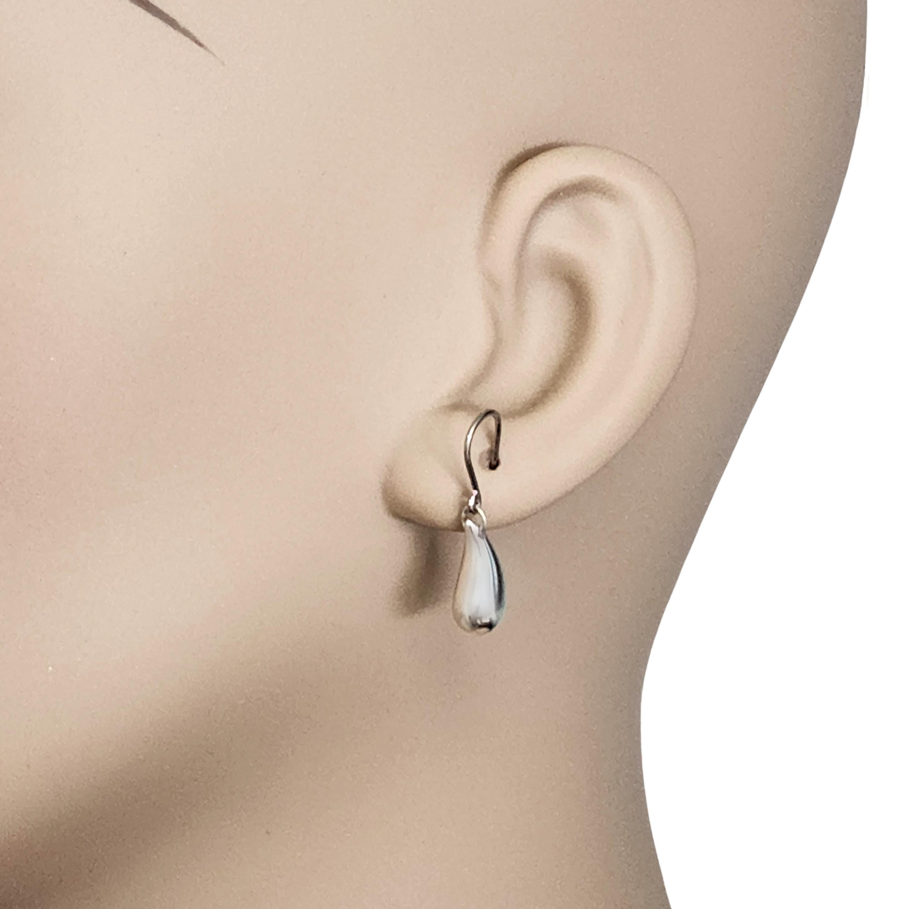 Tiffany & Co Elsa Peretti Sterling Silver Dangle Teardrop Earrings 'B' 4
