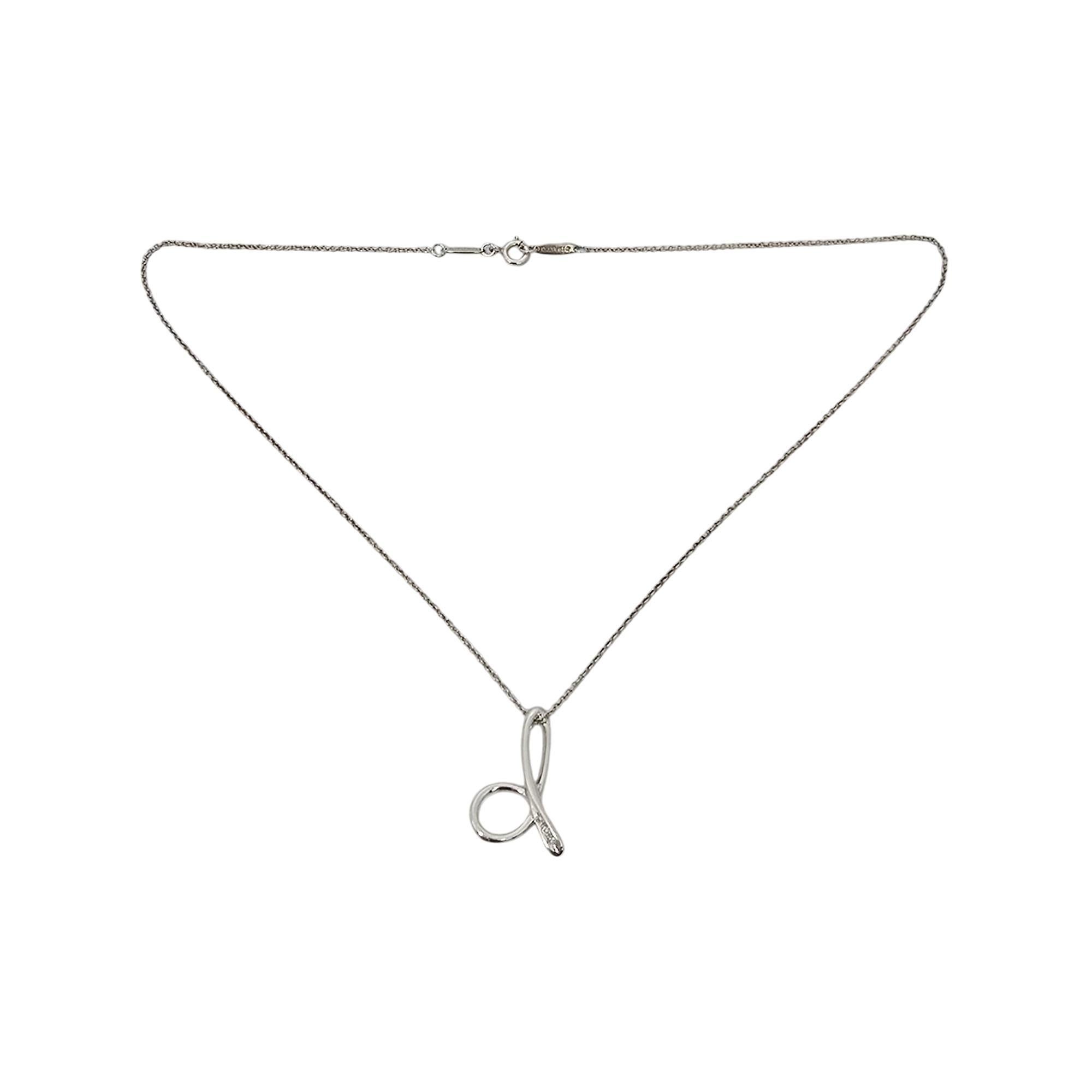 Sterling silver and diamond initial letter 