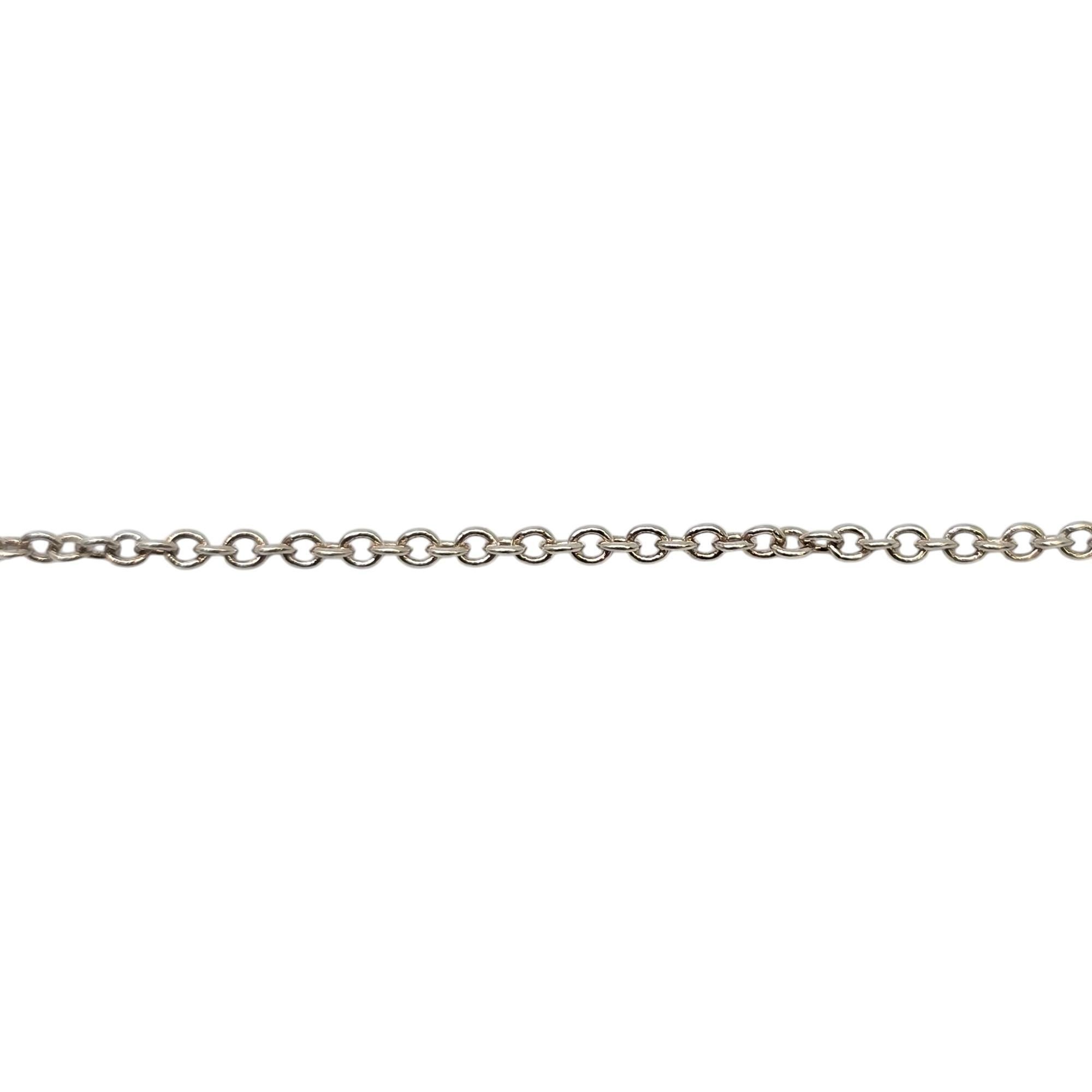 Tiffany & Co Elsa Peretti Sterling Silver Diamond Initial D Necklace w/Box 20809 1