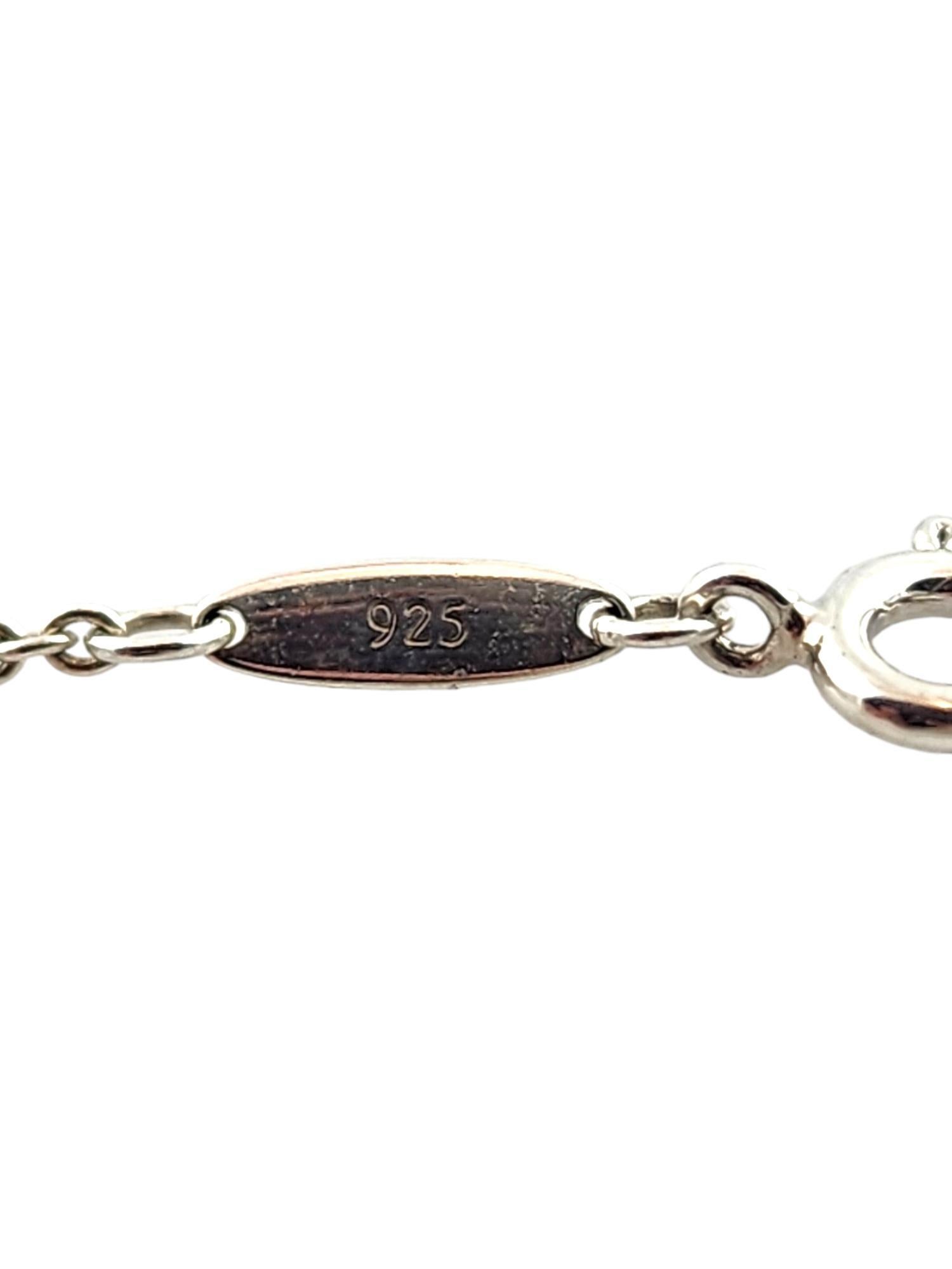 Tiffany & Co Elsa Peretti, collier pendentif maille en argent sterling et diamants #18301 1