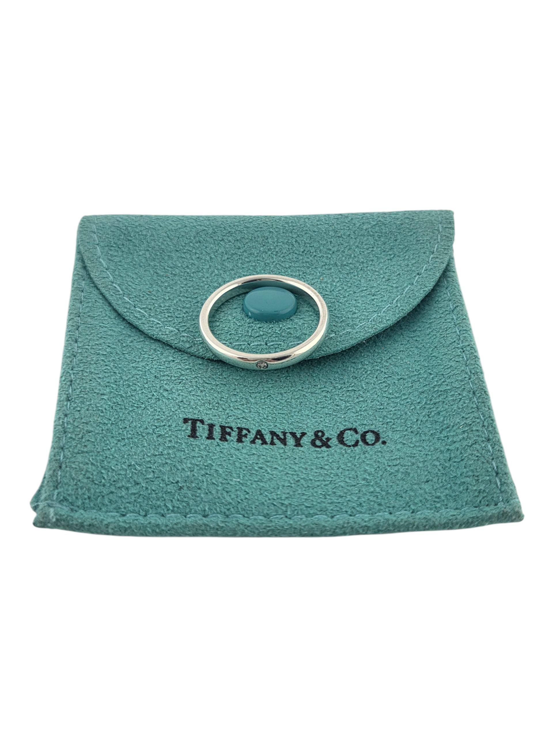 Tiffany & Co. Anello impilabile con diamanti in argento 925 di Elsa Peretti con astuccio #23808 in vendita 1