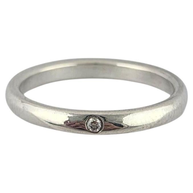 Tiffany & Co. Anello impilabile con diamanti in argento 925 di Elsa Peretti con astuccio #23808 in vendita