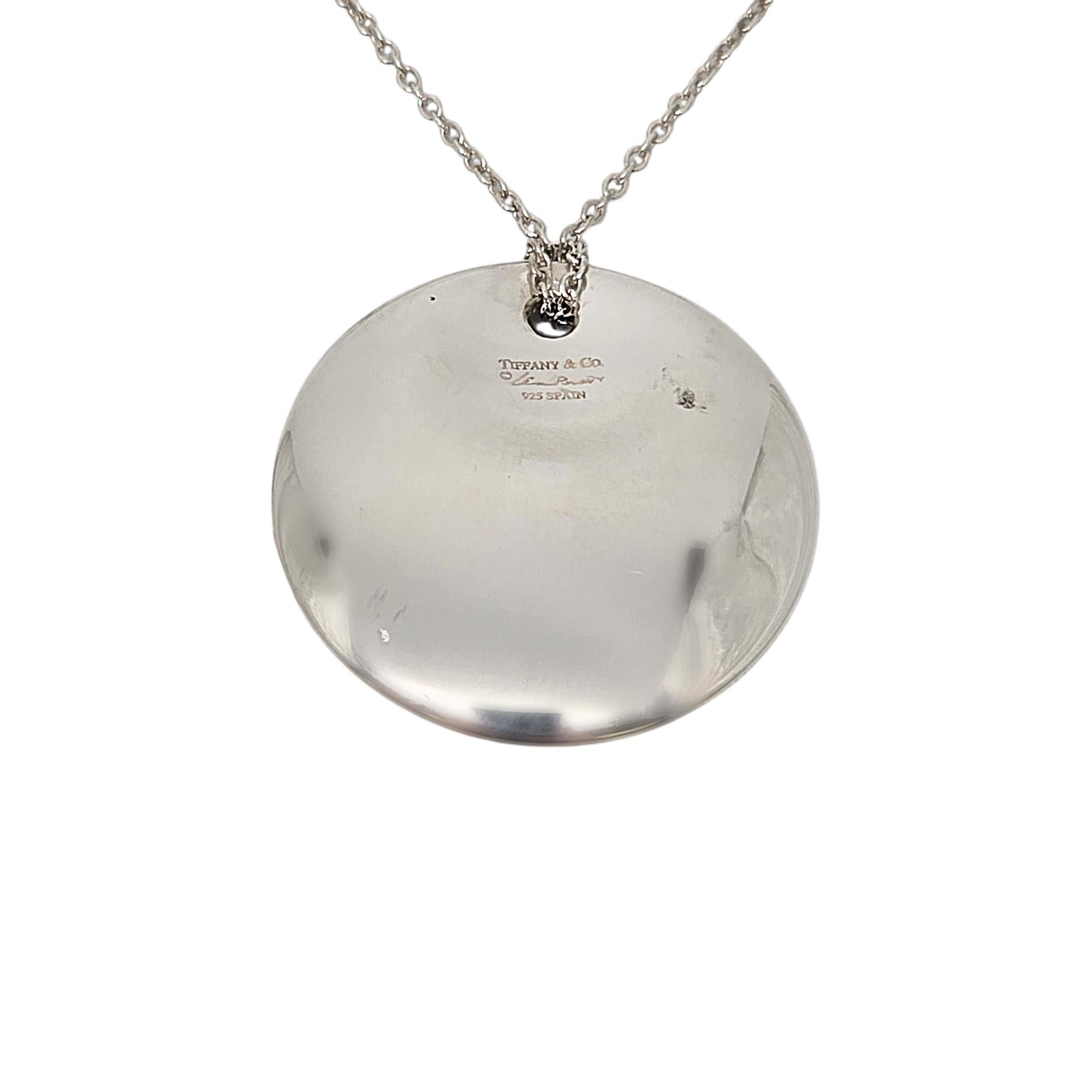Women's Tiffany & Co Elsa Peretti Sterling Silver Disc Pendant Chain Necklace 15