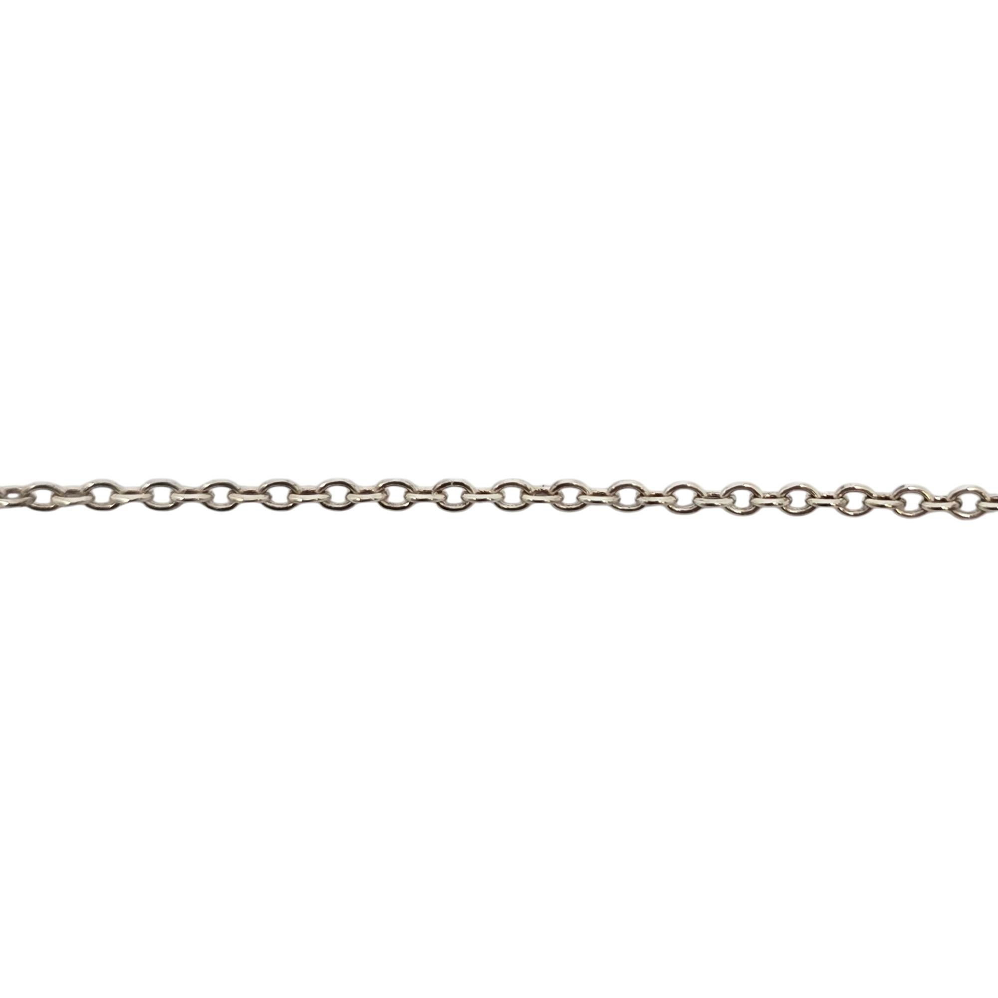 Tiffany & Co Elsa Peretti Sterling Silver Disc Pendant Chain Necklace 15