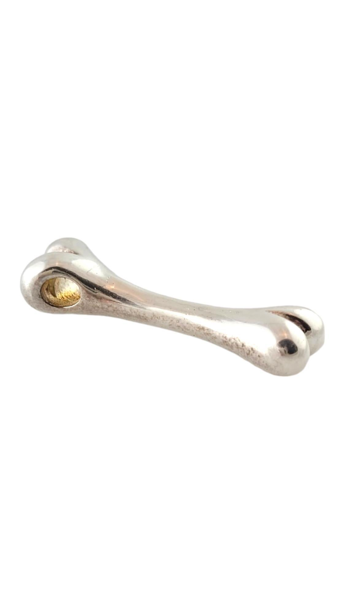 Tiffany & Co Elsa Peretti Sterling Silver Dog Bone Pendant #17911 In Good Condition In Washington Depot, CT