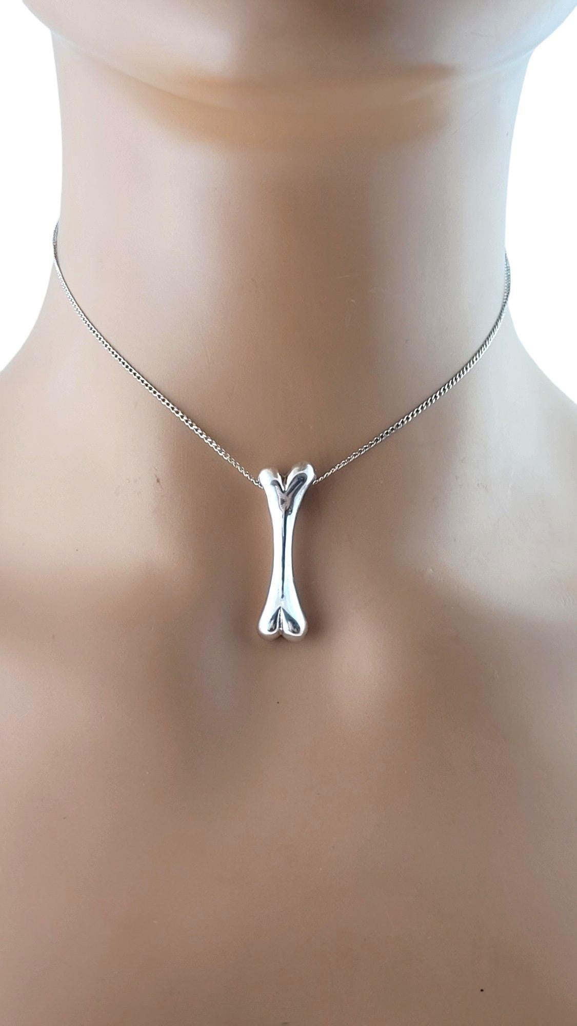 Tiffany & Co Elsa Peretti Sterling Silver Dog Bone Pendant #17911 4