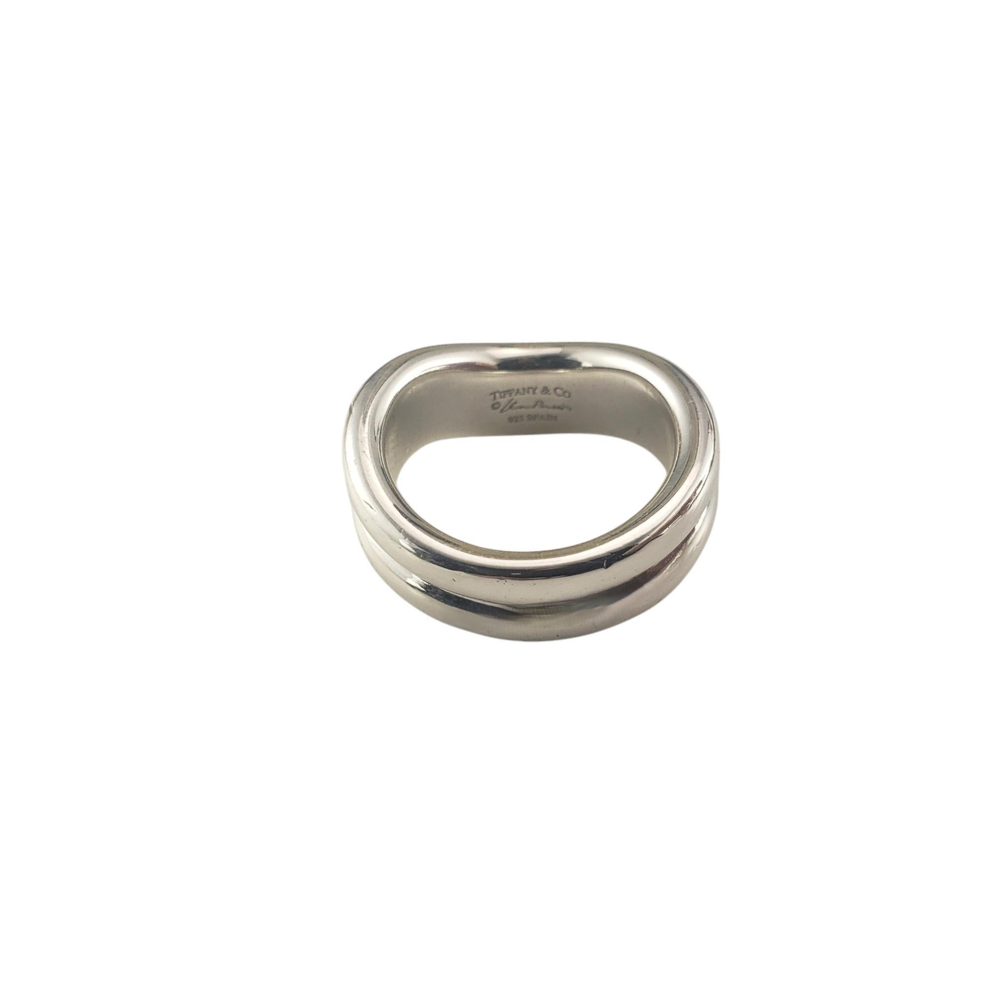 Women's Tiffany & Co. Elsa Peretti Sterling Silver Doppio Wave Band Ring Size 6 #19646