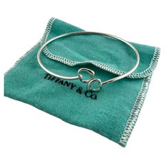 Tiffany & Co. Elsa Peretti Bracelet jonc double cœur en argent sterling n°15447