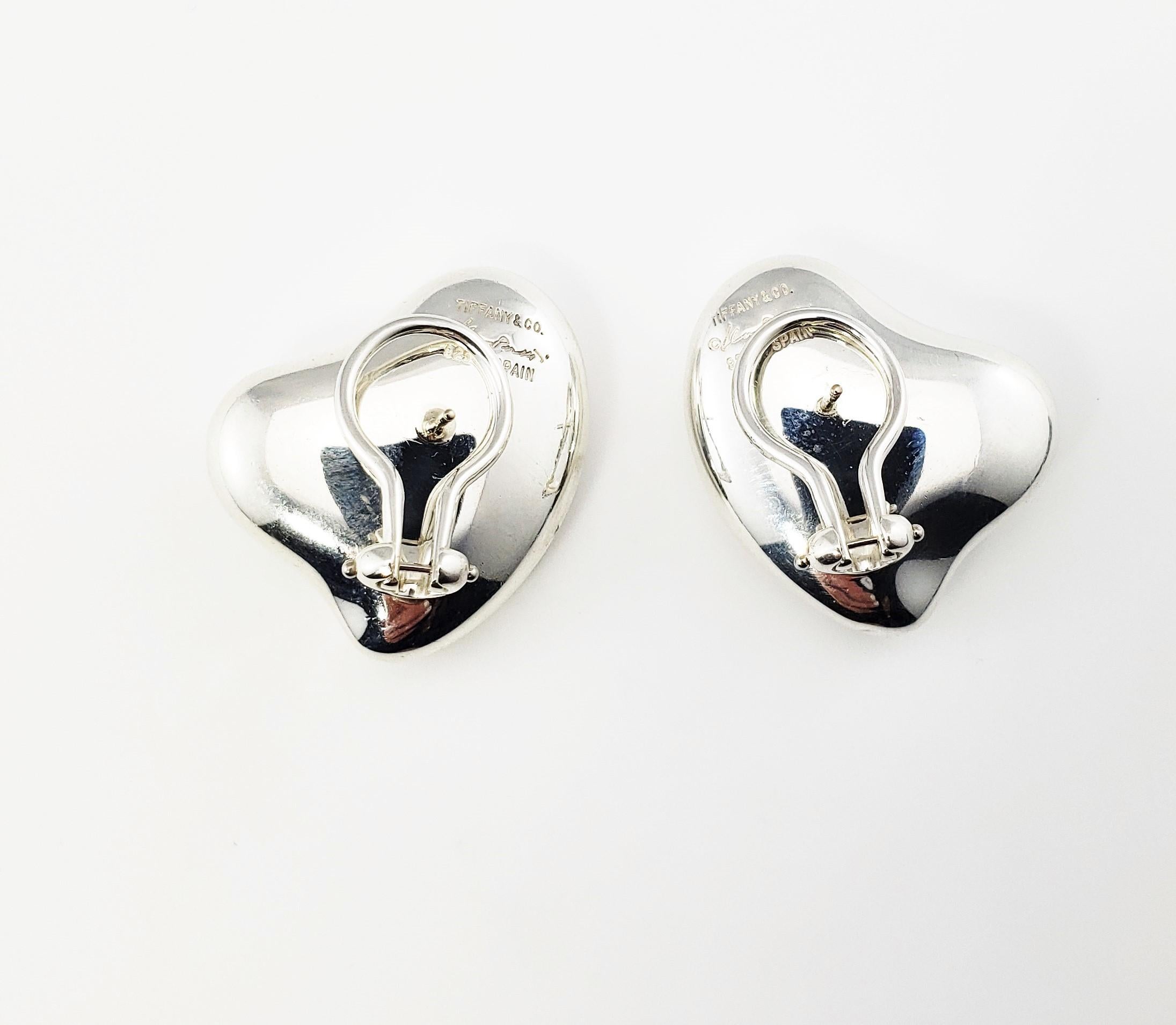 silver heart earrings tiffany