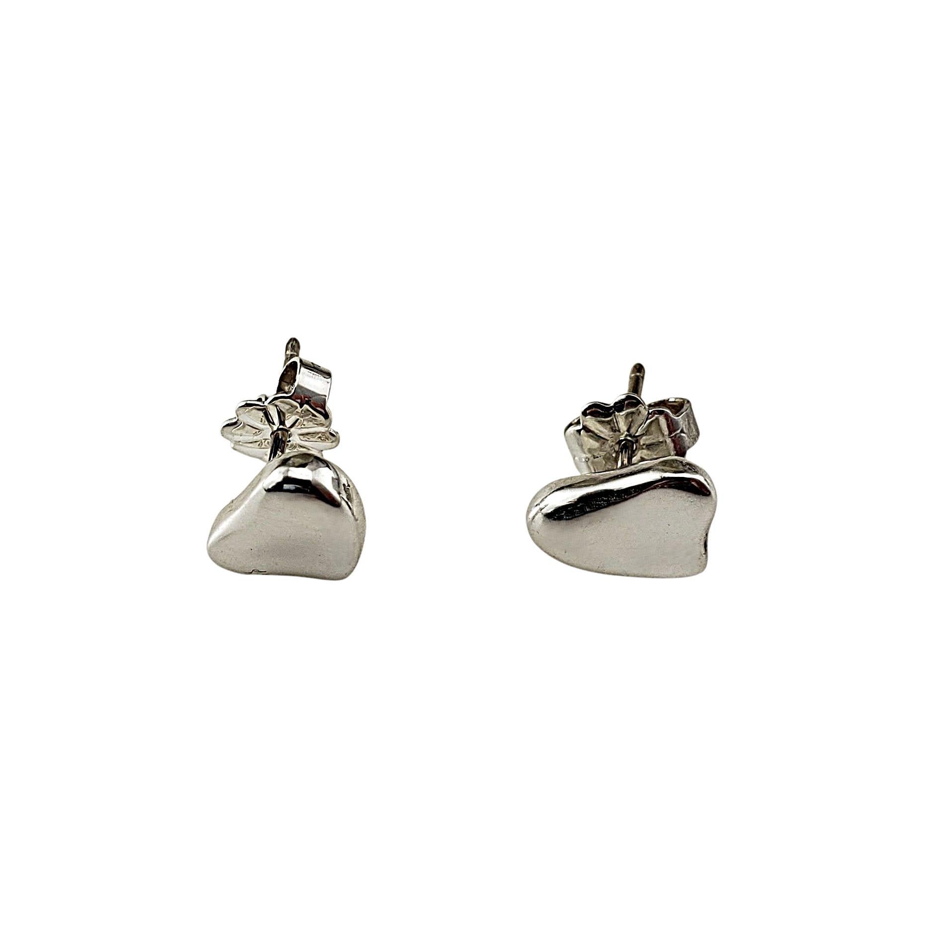 Donna Tiffany & Co. Elsa Peretti Orecchini a cuore pieno in argento Sterling #21546 in vendita