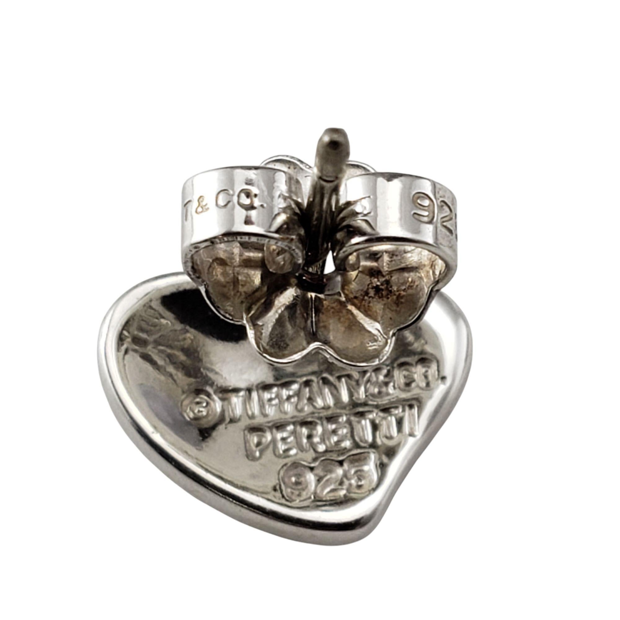 Tiffany & Co. Elsa Peretti Orecchini a cuore pieno in argento Sterling #21546 in vendita 1