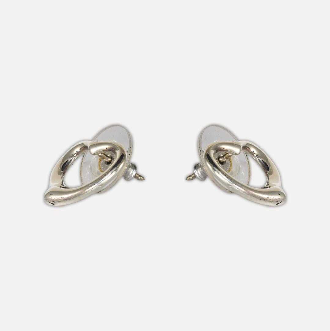 Tiffany & Co. Elsa Peretti Sterlingsilber-Herz-Ohrringe  3.4g für Damen oder Herren im Angebot